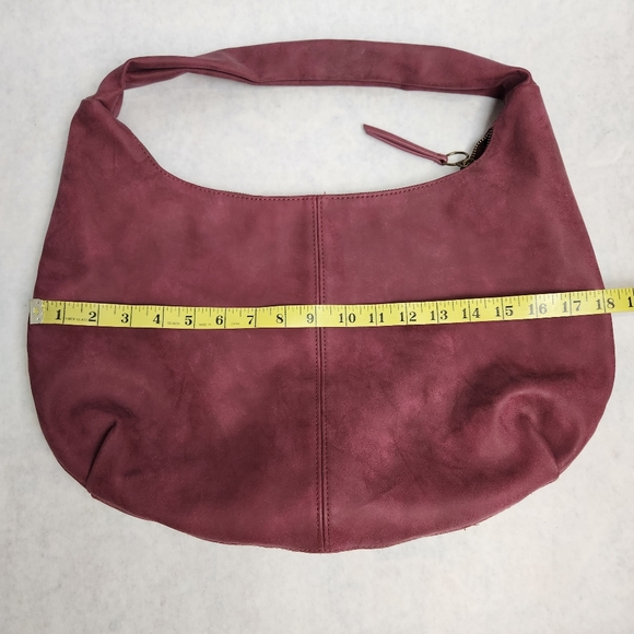 Shoulder bag Hobo bag Burgundy Vegan leather Plum color UNIVERSAL THREAD - Picture 13 of 15